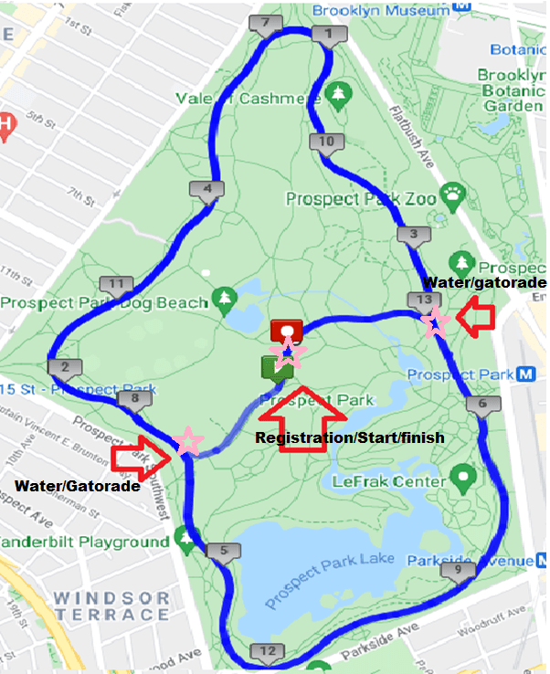 Prospect Park Track Map